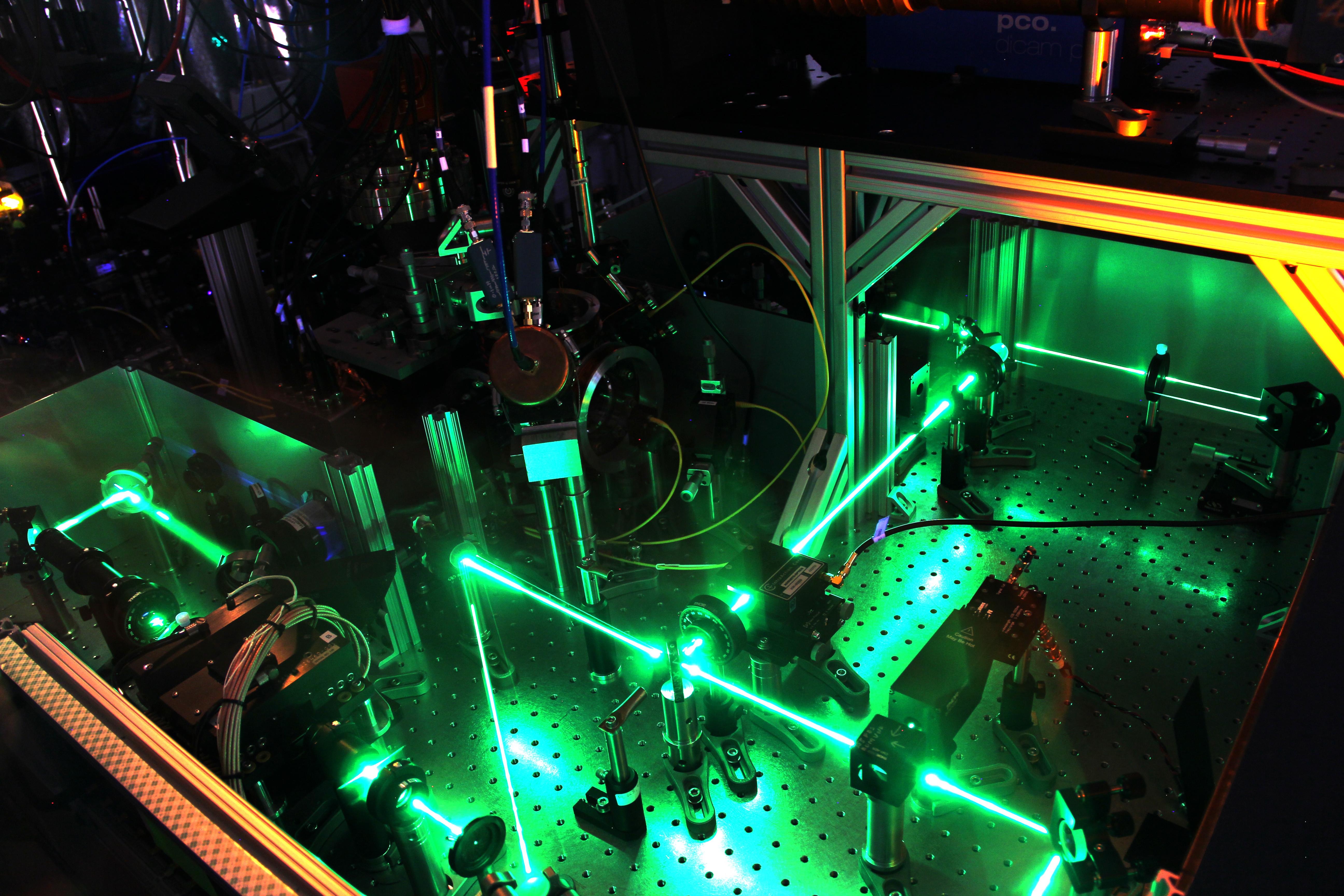 Quantum Computers using green lasers